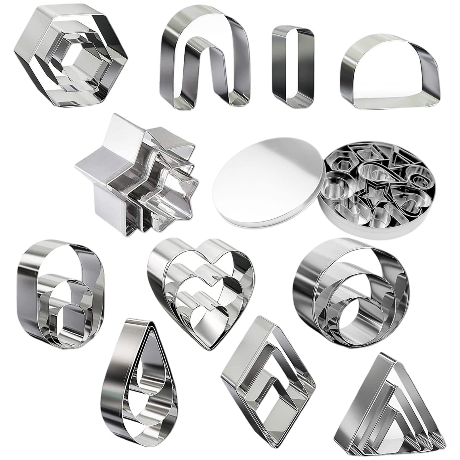 Magideal - Cortadores De Arcilla Polimérica Para Hornear, Cortadores De Aretes De Arcilla Hechos Con Tarjetas Para Aretes Y Ganchos A Pastel De - De 27 Piezas Juego De 27 Piezas