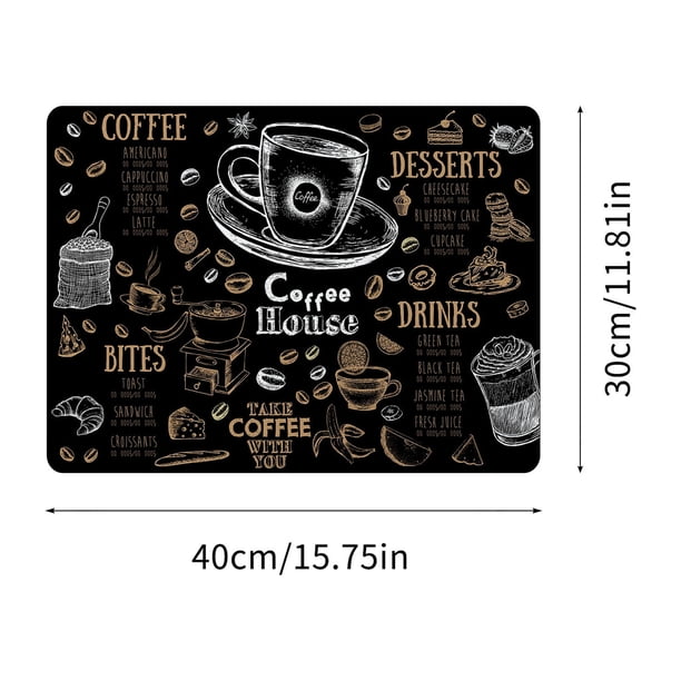 1pc, Dish Drying Pad, Popular Coffee Printing Tablemat, Bathroom Washstand Kitchen Drain Mat, Diatom Mud Faucet Absorbent Mat, Toilet Washstand Cup Mat, Toilet Anti-water Absorption Mat, Kitchen Acces