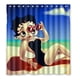 thumbnail image 1 of Cortina de ducha Betty Boop, juego de cortinas de baño con ganchos, tamaño 60 x 72 pulgadas, 1 of 3