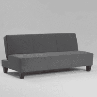 Bloccare - Futón Sofá Cama 3 Cuerpos Tapiz Genova - Sin Reposabrazos (Grafito)