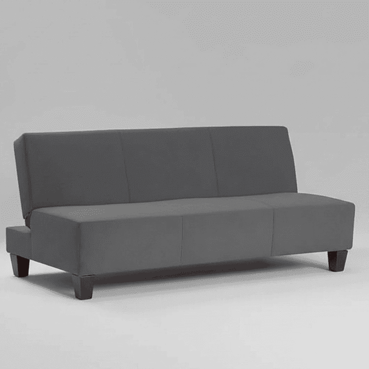 Bloccare - Futón Sofá Cama 3 Cuerpos Tapiz Genova - Sin Reposabrazos (grafito)