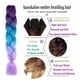 thumbnail image 2 of suxuMhao Pelucas - Peluca de 3 Piezas con Rastas, Peluca de Cabello de 23.7in de Morado Oscuro a Morado Claro, Peluca con Diadema, Pelucas de Aspecto de Cabello Humano, Peluca sin Pegamento, Pelucas, 2 of 2