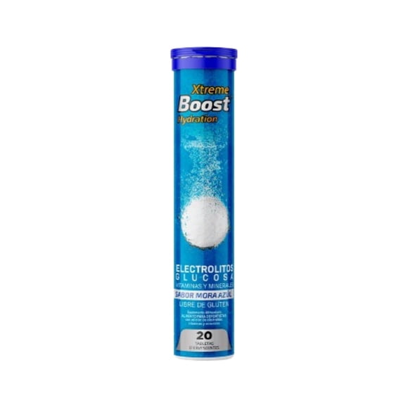 Suplemento Xtreme boost hydration mora azul, 20 Un