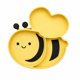 thumbnail image 1 of Plato de silicona con succión - Abeja, 1 of 2