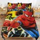 thumbnail image 3 of Cartoon Spiderman Kid Boy Room Decor Size Bedding Set for 3 Piece Bedding with 1 Flat Sheet And 2 Pillowcases Twin, 3 of 5