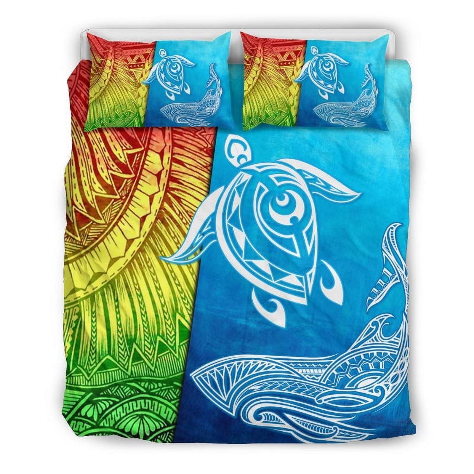 Milsleep - Juego De Cama Hawai - Juego De Cama Hawai Turtle Shark Polynesian And Sea