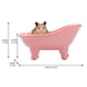 thumbnail image 5 of Jabonera de cerámica rosa estilo bañera de pata de garra 14 cm – dodococa, 5 of 6