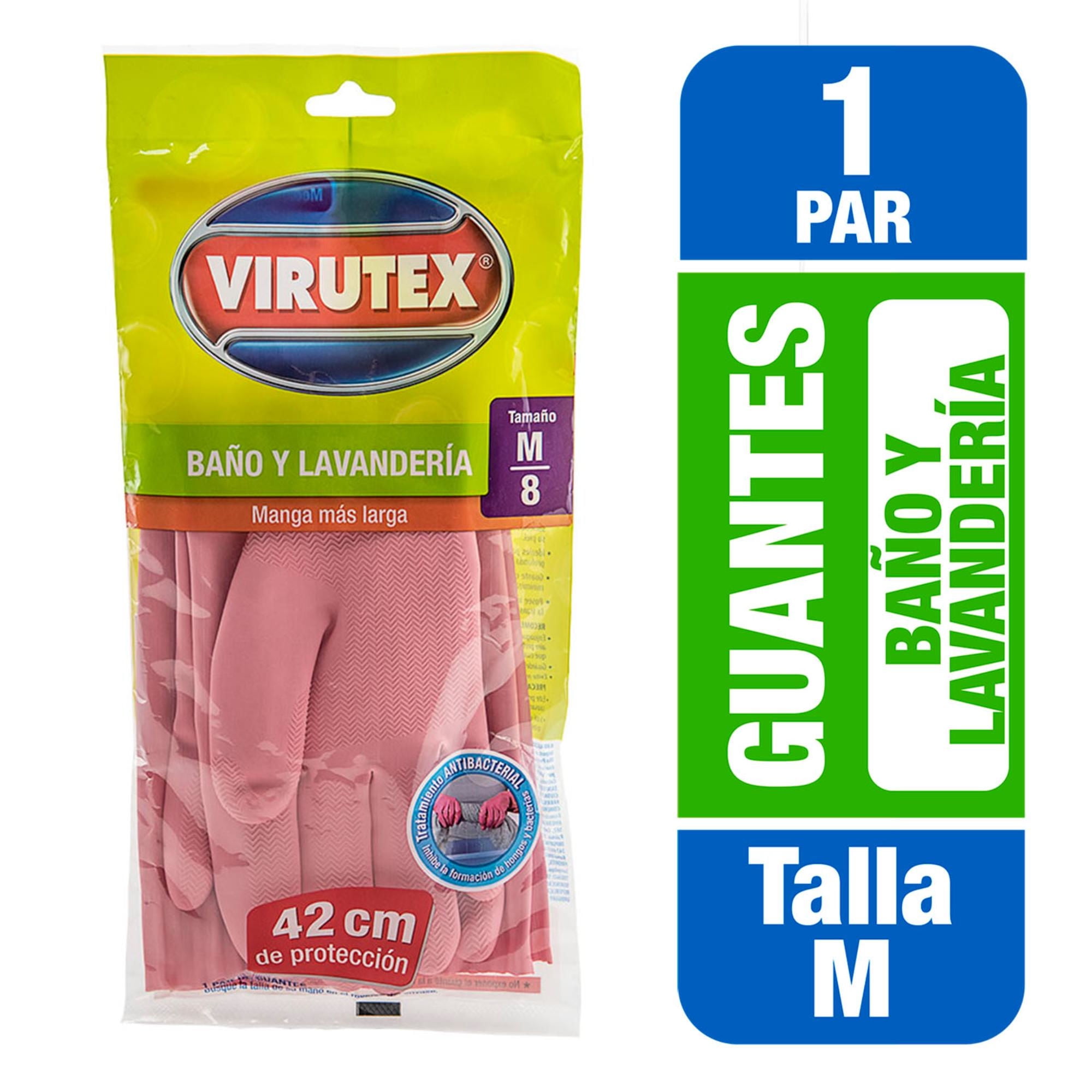 Virutex - Guantes Baño Y Lavandería Extra Largo Talla M