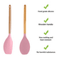 thumbnail image 3 of Juego de utensilios de cocina de 2 piezas, de madera, fáciles de limpiar, antiadherentes, color rosa, 3 of 5