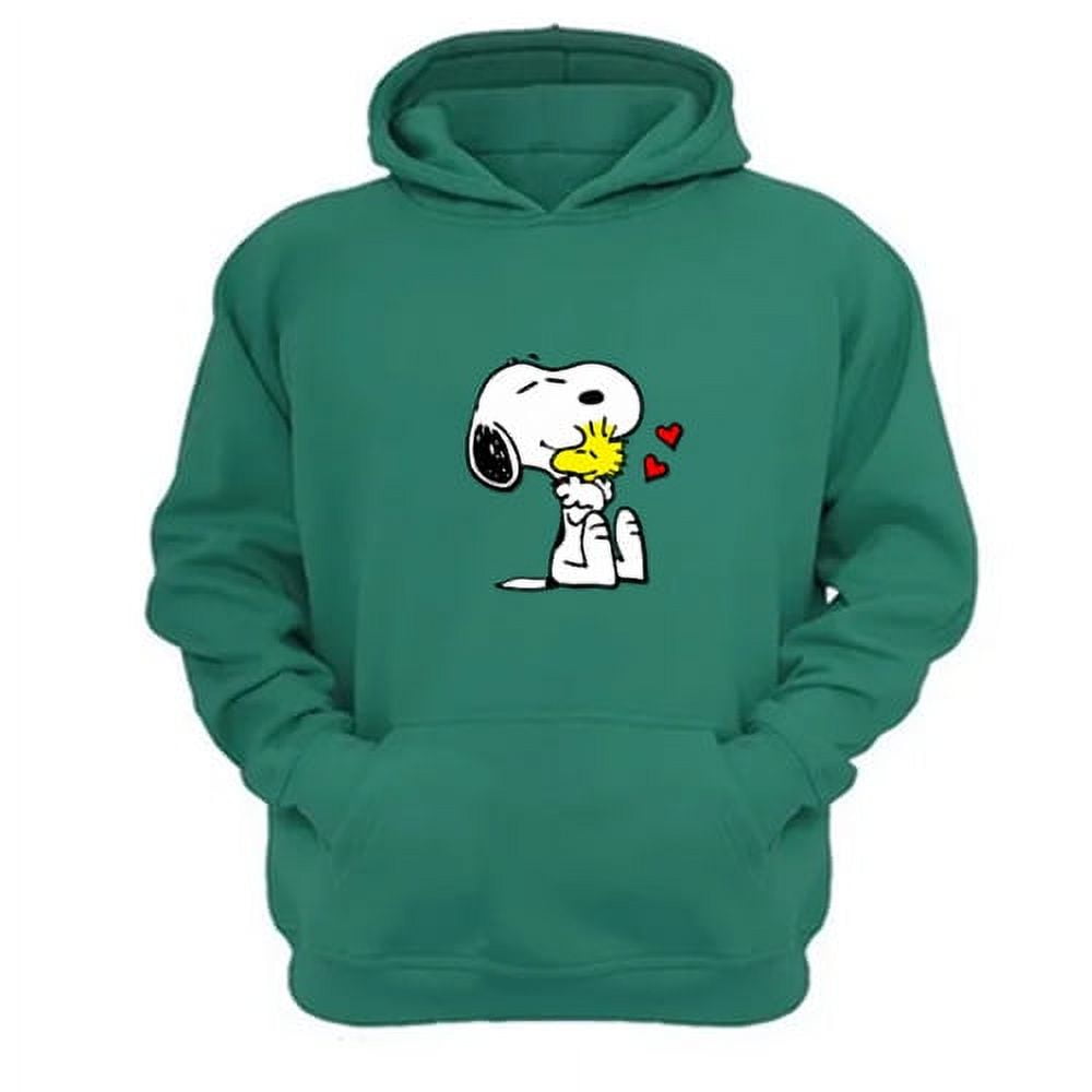 Genérico - Poleron Canguro Snoopy Verde Aguamarina Talla Xl Unisex