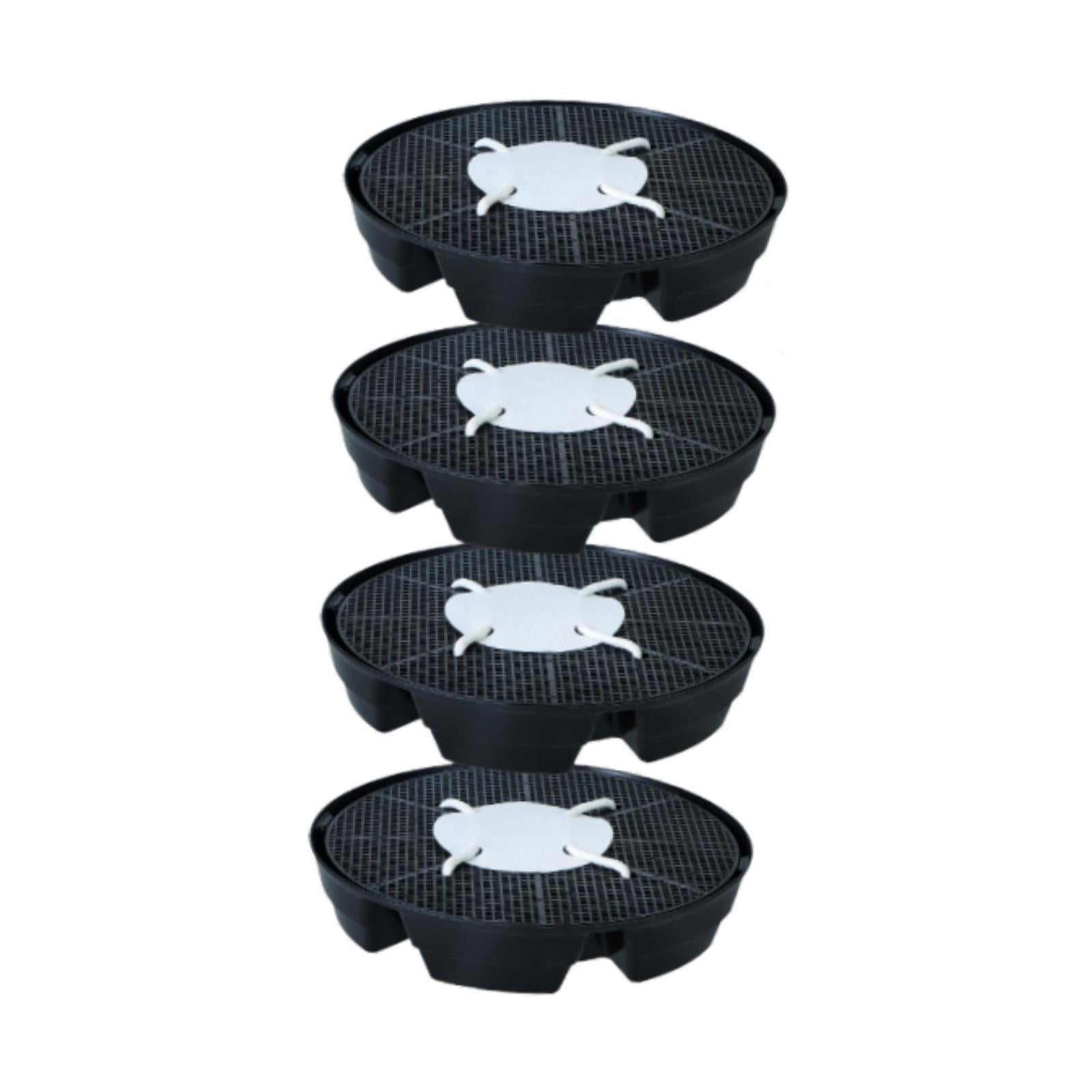 Magideal - 4x Soporte De Base De Macetas Autónoma, Balcón De Invernadero Balcón De Tela De Tela Base Bandeja De Planta Sin Acumulación De Acumulación Fácil De