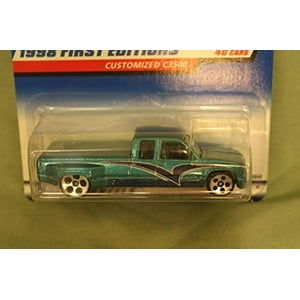 Hot Wheels - Primeras Ediciones 1998 - Personalizado C3500 - Chevy Pickup - Die Cast - Verde - #26 Of 40 - Coleccionista #663 - Edición Limitada - Coleccionable Escala 1:64
