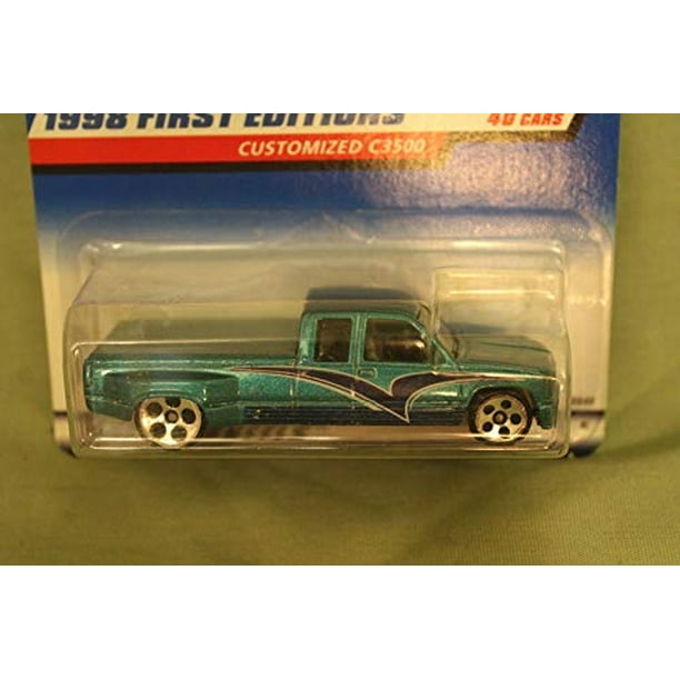 Hot Wheels - Primeras Ediciones 1998 - Personalizado C3500 - Chevy Pickup - Die Cast - Verde - #26 of 40 - Coleccionista #663 - Edición Limitada - Coleccionable Escala 1:64