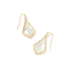 thumbnail image 2 of Aros Kendra Scott Small Faceted Alex Gold Drop Earrings In Ivory Illusion, 2 of 2