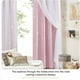 thumbnail image 4 of Cortina opaca rosa - Juego de 2 cortinas para dormitorio infantil con estrellas, translúcidas térmicas y luminosas, bloque decorativo, 132 x 160 cm (largo x alto), rosa claro, 4 of 5