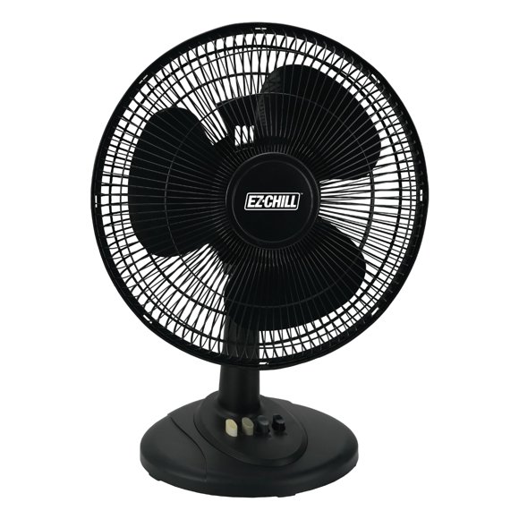 Ventilador de mesa EZ-CHILL SB-MTSH05-BLK, 30 cm, 3 velocidades, oscilante, negro