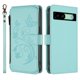 thumbnail image 2 of Funda Cartera Mariposa para [Google Pixel 8A] con Soporte y Cremallera Verde menta, 2 of 6