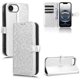 thumbnail image 1 of Funda Cartera Lunares iPhone 16E con Tarjetero, Correa y Soporte Plata, 1 of 6