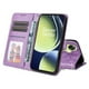 thumbnail image 4 of Funda tipo cartera FOXDOCK para OnePlus Nord CE 3 Lite , diseño girasol en relieve, cuero PU, cierre magnético, soporte y tarjetero, 4 of 5