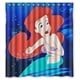thumbnail image 1 of Cortina de ducha con diseño de sirena y dibujos animados, juego de cortinas de baño con ganchos, tamaño 66 x 72 pulgadas, 1 of 3