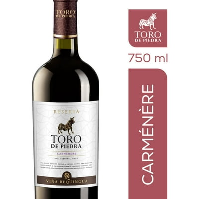 Vino Tinto Carmenere Reserva 14° Botella 750 Ml Toro Piedra Roja