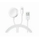 thumbnail image 1 of Cargador De Celular Inalambrico 2 en 1 USB Magnetico y compatible Iphone y Iwatch Carga Rapida 3A 30W Smartphone Android para Iphone pared casa redondo, 1 of 4