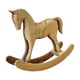 thumbnail image 4 of Estatua De Caballo Mecedor De Madera, Artesanías Para Chimenea, Gabinete, Mesa, Centro De Mesa, Amarillo, 4 of 5