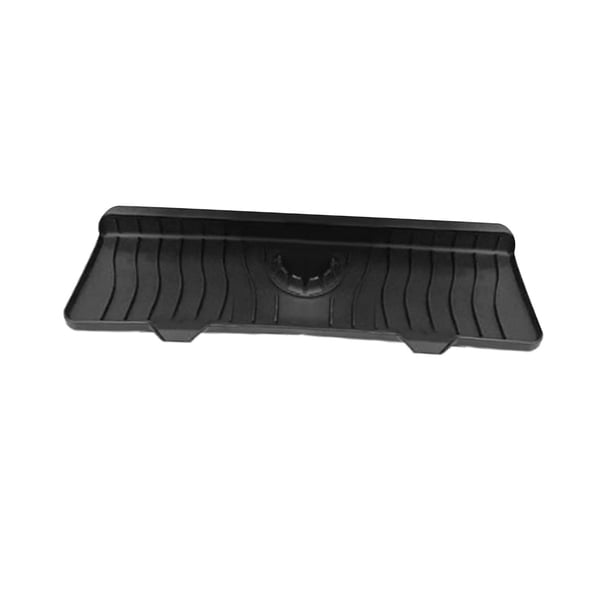 Alfombrilla de Silicona para Grifo, Alfombrilla para Desagüe de Fregadero, Mantiene La Encimera Seca Y Limpia, Bandeja Recogegotas para El Mango Del G negro 36x14.5x1.68 cm