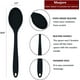 thumbnail image 3 of 2 cucharas de silicona para cocinar, resistentes al calor, diseño higiénico, utensilios de cocina, cucharas para mezclar, cocinar, hornear y mezclar., 3 of 7