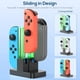 thumbnail image 2 of Dock de carga para controladores Joy-Con de Nintendo Switch, estación de carga con cable de carga USB tipo C, 2 of 7