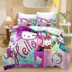 thumbnail image 1 of HelloKitty Cute Bed Duvet Cover Funny Anime Cartoon Bedding Sets Lightweight 3 Piece Comforter Sets, 1 of 3