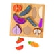 thumbnail image 3 of Rompecabezas de corte de madera para niños en edad preescolar, juego de rol de cocina, juguete, clavija de madera, rompecabezas para niños pequeños, r Verdura, 3 of 5