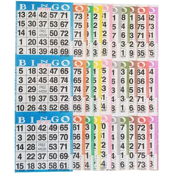 Libros de Bingo American Games, 100 libros, 10 cartones, 12 x 4