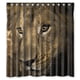 thumbnail image 1 of Cortina de ducha de tigre natural con ganchos, 167 x 183 cm, 1 of 3