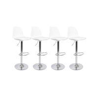 Habita2 Chile - Pack 4 Sillas Alta Taburete Nicky Ajustable - Blanco
