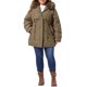 thumbnail image 2 of Abrigos de Trinchera para Mujer de Talla Grande Agnes Orinda con Cintura de Cordón Cremallera Rompevientos Capucha Desmontable Chaquetas de Invierno con Bolsillo 3X Café, 2 of 5