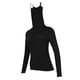 thumbnail image 1 of elástico protector de la erupción de la camiseta de enfriamiento del golf de las mujeres con la máscara anti-uv l negro, 1 of 5