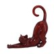 thumbnail image 5 of Estatuilla De Gato Creativa Estatuilla Decorativa De Estiramiento De Gato Decoración Para El Hogar Rojo, 5 of 5
