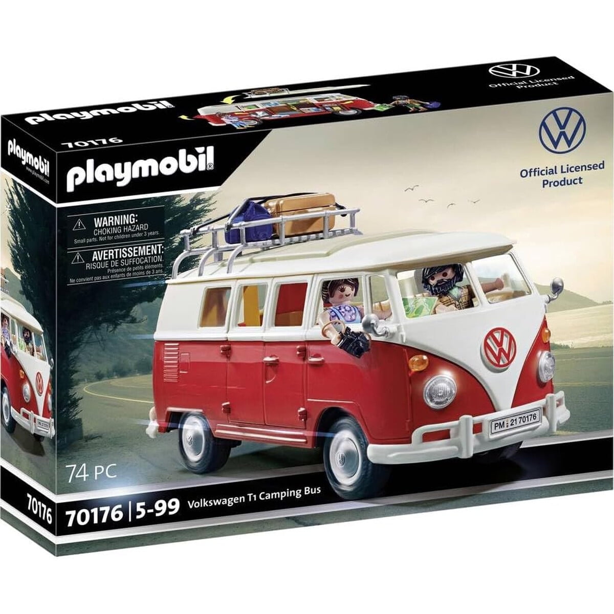 Playmobil Volkswagen T1 Camping Bus 70176 74 Piezas