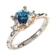 thumbnail image 1 of Anillos de Moissanita de Oro Blanco de 18K de 2 Uds para Mujer Regalo Color D Claridad VVS1 Anillos de Diamante Anillo de Plata Esterlina S925 Joyería Anillos de Compromiso de Moissanita con, 1 of 8