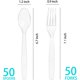 thumbnail image 2 of MOACOCK 100 Count Exact Heavy Weight Plastic Forks and Spoon, 2 of 3