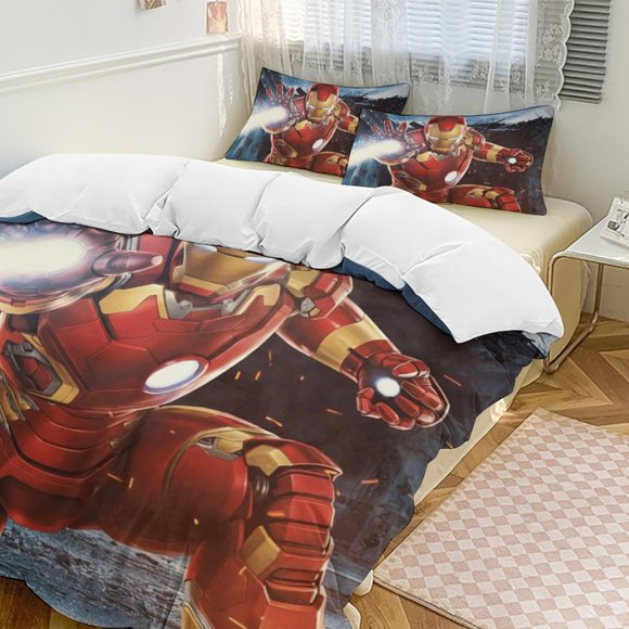 Captain AmericaCartoon Collection 3-Piece Comforter Set, Personalized Bedding Decor for Kids And Teens Bed Sheets
