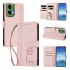 thumbnail image 2 of Funda Cartera Trébol para Motorola Moto G35 5G con Ranuras Tarjetas y Carga Inalámbrica Rosa, 2 of 6
