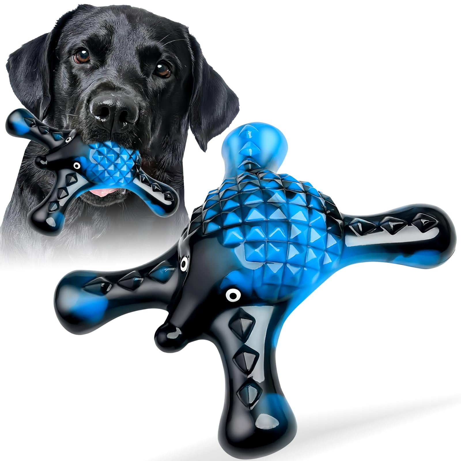 Juguete masticable Ouilter de nailon con forma de erizo para perros medianos y grandes