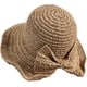 thumbnail image 2 of Sombrero de verano con ala retro y lazo, sombrero de paja para playa y sol de verano para mujer, sombrero de sol con lazo para mujer, 2 of 7