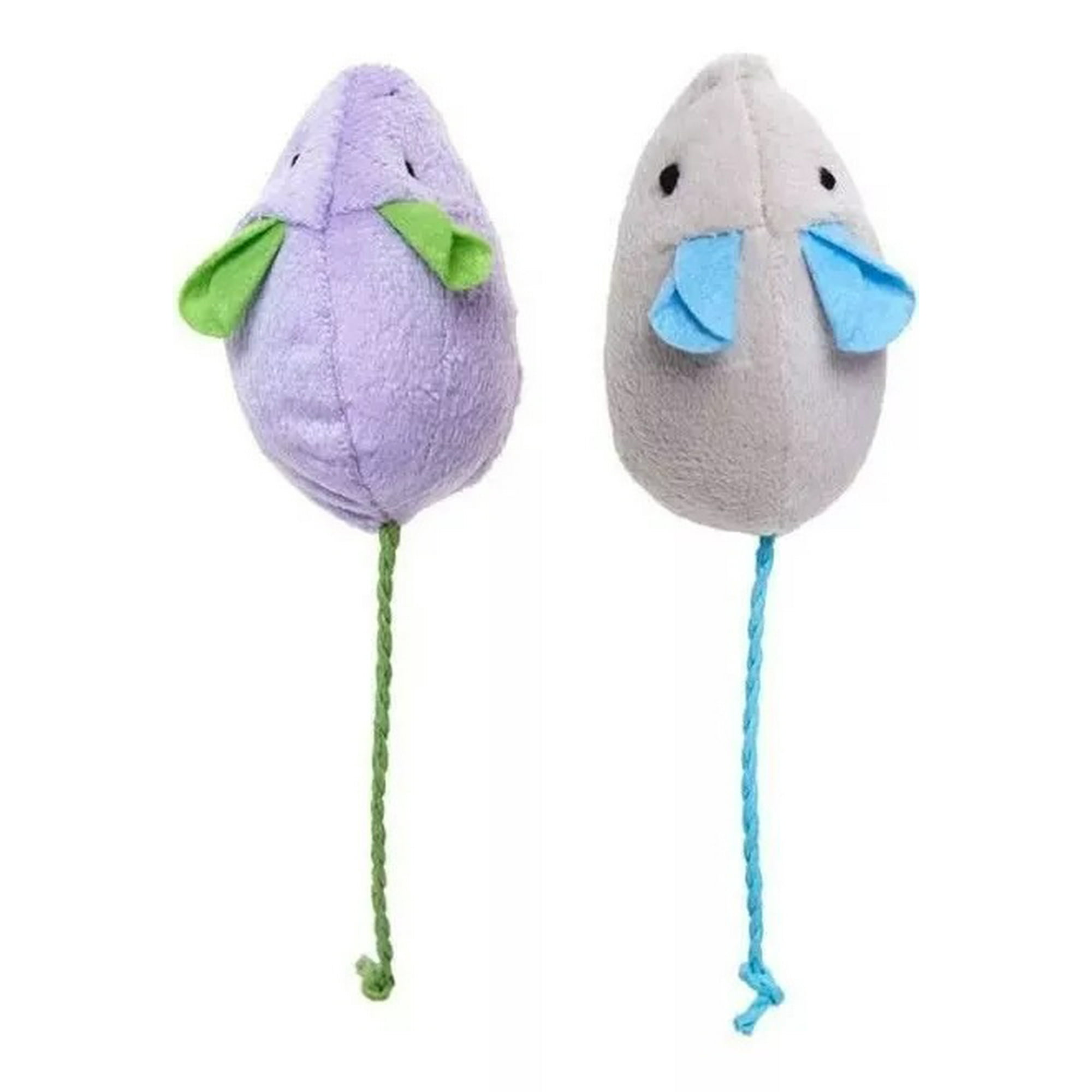 Defensor - Set De 2 Peluches De Ratón Para Gatos.