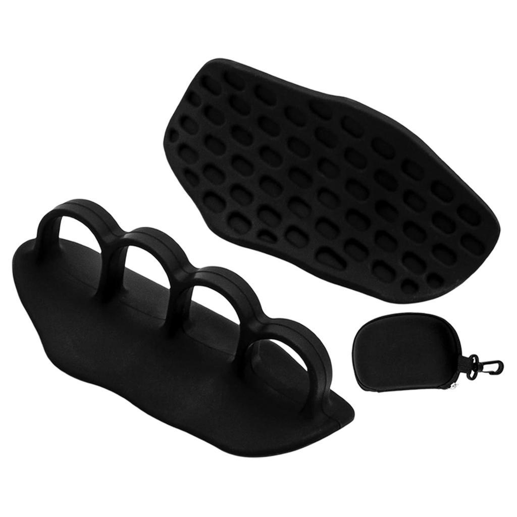 Magideal - 2Pcs De Levantamiento De Pesas Protección A Mano Empuñaduras De Gimnasio Almohadillas De Agarre De Silicona Para Entrenamiento De Gimnasio Crossbuildi Negro