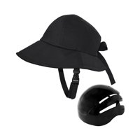Magideal - Casco De Bicicleta Casco De Bicicleta 58 - 60 Cm Casco De Seguridad De Moda Tipo Casco Casco Con Forma De Sombrero Para Mujer Ciclismo Al Aire Libre , Negro