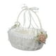 thumbnail image 4 of Cesta De Flores De Boda Cesta De Ni?a De Flores Elegante Blanca Para Ocasiones Especiales Rosa, 4 of 5