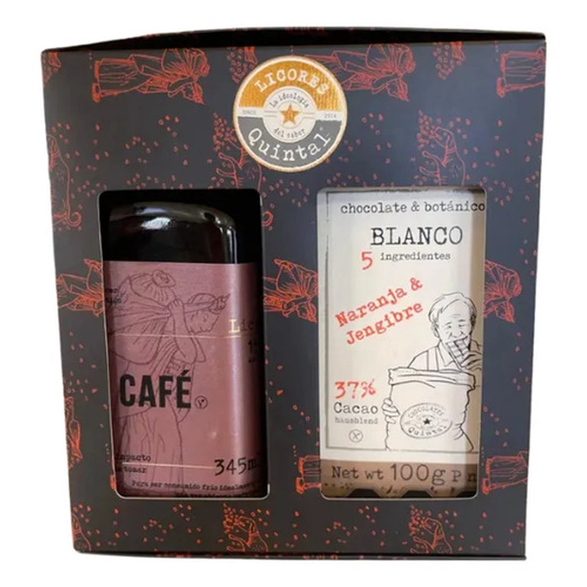 Quintal - Caja De Regalo - Licor De Cacao 345 Ml + Chocolate